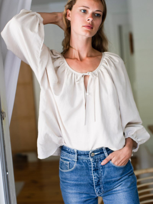 Lucy Blouse - Almond Linen