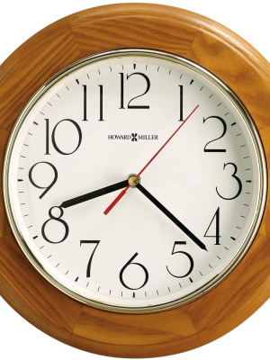 Howard Miller Grantwood Wall Clock 620-174 – Champagne Oak & Round With Quartz Movement