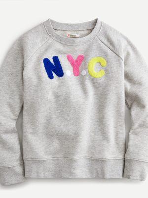 Girls' "nyc" Crewneck Sweatshirt