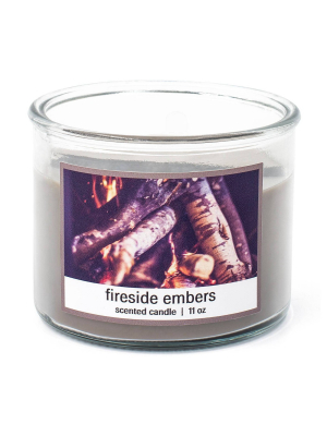 11oz Glass Jar 3-wick Fireside Embers Candle