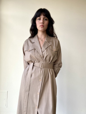 Silk Trench Dress