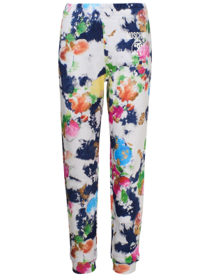 Moschino Logo Floral Printed Pants