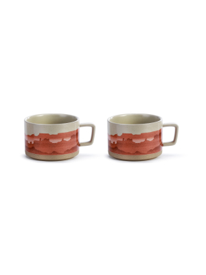 Demdaco Off The Beaten Path Soup Mug - Set Of 2 Red