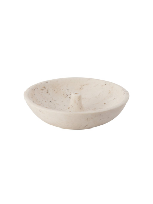 Small Incense Holder - Travertine Marble