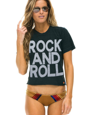 Rock And Roll Boyfriend Tee - Charcoal