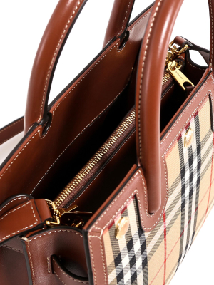 Burberry Mini Vintage Check Two-handle Title Bag