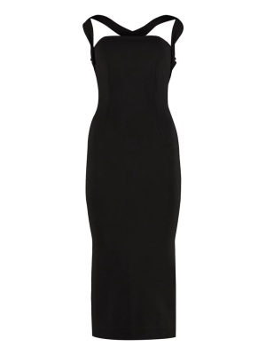 Dolce & Gabbana Cross-over Strap Fitted Dress