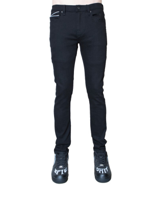 Punk Super Skinny Premium Stretch Black Jeans