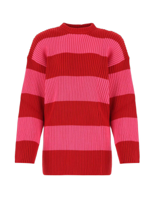 Balenciaga Striped Logo Back Sweater