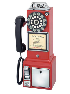 1950's Classic Pay Phone - Red