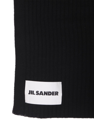 Jil Sander Logo Patch Scarf