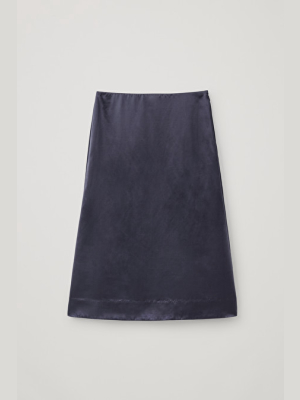 Mulberry Silk-mix A-line Skirt