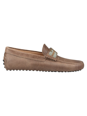 Tod's Logo Plaque Penny Loafers