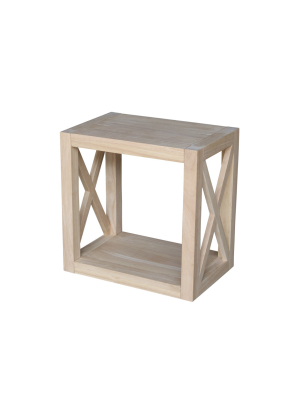 Hampton Solid Wood Narrow End Table Unfinished - International Concepts