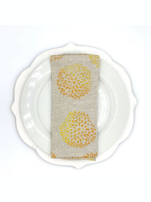 Linen Napkins In Pom Pom Ombré (set Of 4)