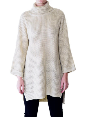 Sloane Chunky Turtleneck Knit Sweater