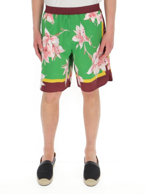 Valentino Flowers Printed Bermuda Shorts