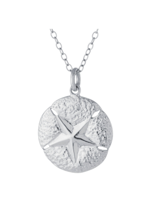 Sterling Silver Sand Dollarpendant - Silver (18")