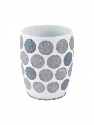 Avanti Dotted Circles Wastebasket - White