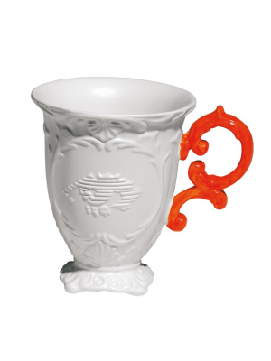 I-mug Porcelain Mug W/ Orange Handle