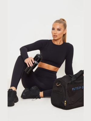 Black Sculpt Luxe Long Sleeve Sports Top