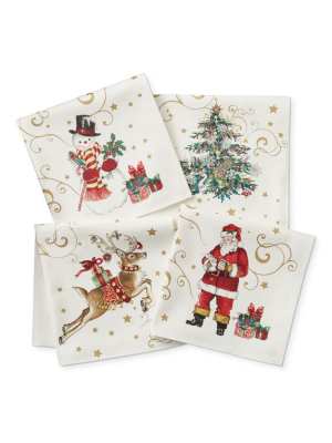 Twas The Night Before Christmas Napkins, Set Of 4