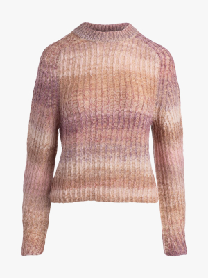 Ribbed Space-dye Raglan Crewneck