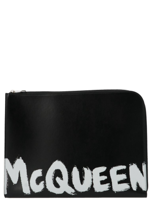 Alexander Mcqueen Graffiti Logo Document Holder