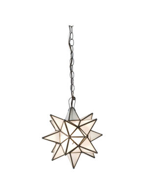 Star Chandelier With Frosted Glass In Various Sizes