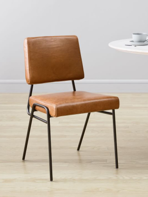 Wire Frame Leather Dining Chair