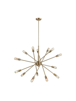 Delphine 14 Chandelier In Satin Brass Design By Bd Fine Lighting