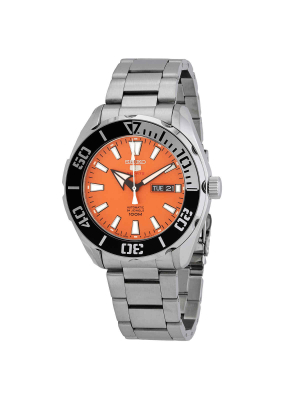 Seiko 5 Automatic Orange Dial Men's Watch Srpc55j1
