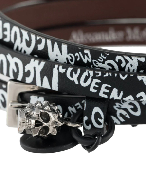 Alexander Mcqueen Graffiti Wrap Bracelet