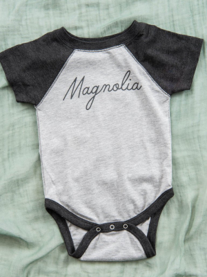 Magnolia Script Baby Bodysuit