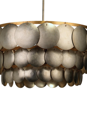 Jamie Young Calypso Three Tier Chandelier In Champagne Metal Leafing