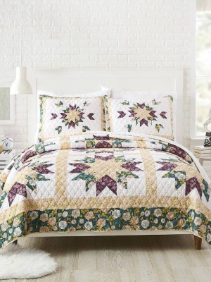 Bonnie Christine For Makers Collective 3pc Foraged Flora Quilt & Sham Set Green