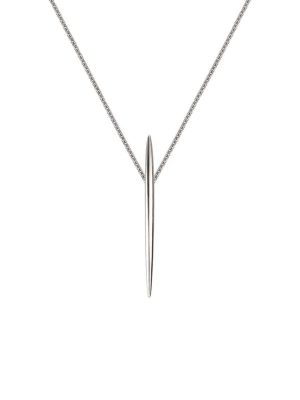 Silver Quill Long Pendant