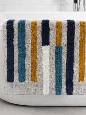 Organic Broken Stripe Bath Mat