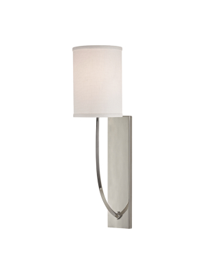 Hudson Valley Lighting Colton Sconce - Polished Nickel & Off White