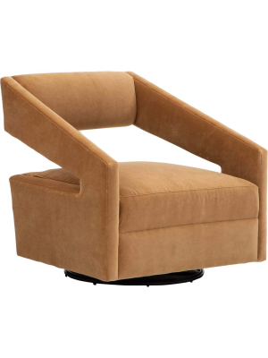 Decker Swivel Chair, Banks Camel