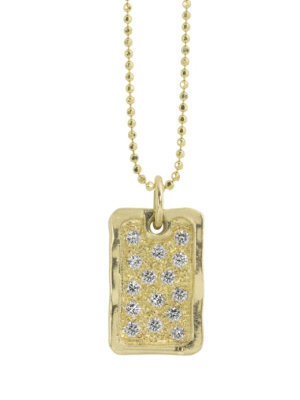 Julez Bryant 14k Gold Deft Small Dog Tag