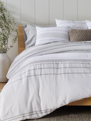 Rippled Stripe Duvet Cover