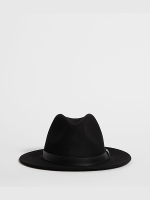 Bronson Leather Fedora Hat Bronson Leather Fedora Hat