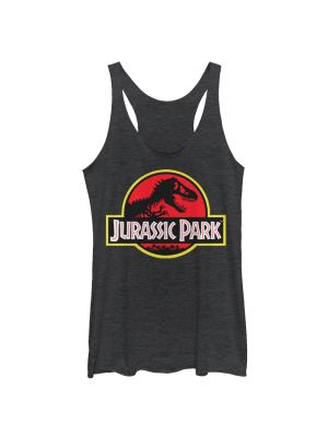 Women's Jurassic Park Bold Classic Logo Racerback Tank Top