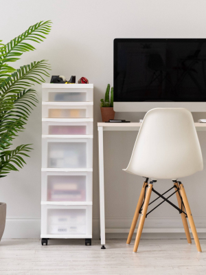 Iris 6 Drawer Storage Cart With Organizer Top