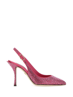 Dolce & Gabbana Crystal Embellished Slingback Pumps