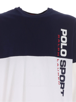 Polo Ralph Lauren Logo Print Panelled T-shirt