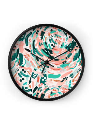 Marta Barragan Camarasa Modern Artistic Painting Wall Clock - Deny Designs