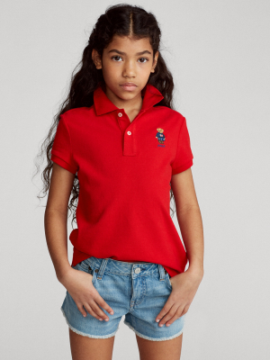 Polo Bear Cotton Mesh Polo Shirt