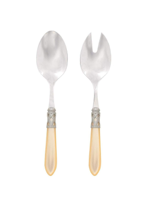 Vietri Aladdin Antique Salad Server Set - 5 Colors